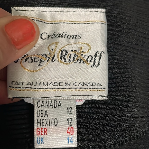 Vintage 80s/90s Joseph ribkoff stirrup pant jumpsuit with studded collar - Picture 3 of 11